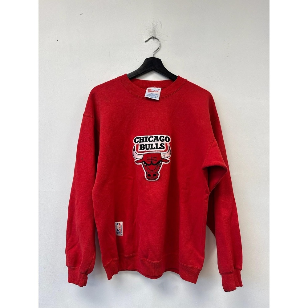Vintage Chicago Bulls Sweatshirt Mens‎ Medium Red NBA Basketball Hanes 90s